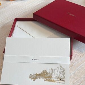 Cartier Red Box with Gold Embossed Cards